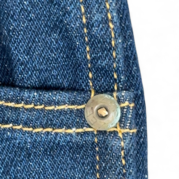 Vintage Lee Riders Jeans Mens 33x30 Blue Flare Leg Dark Wash Talon Zip USA 80s - Picture 5 of 14